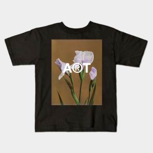 Iris still life vintage flowers Kids T-Shirt